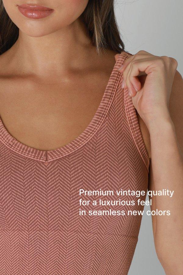 Nikibiki Vintage Reversible Herringbone Crop Top