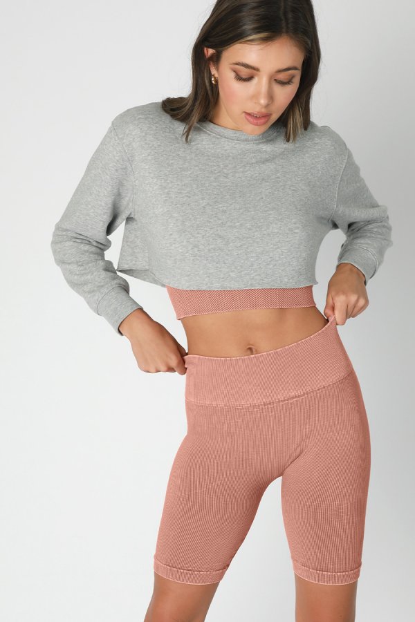 Nikibiki Vintage Ribbed Highwaist Biker Shorts