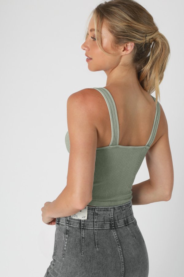 Nikibiki Vintage V Neck Crop Top