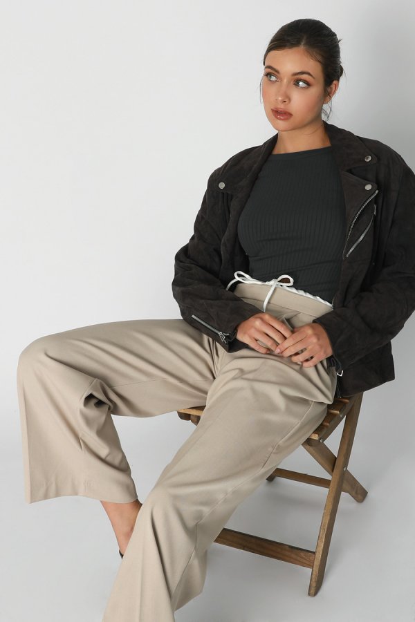 Nikibiki Wide Ribbed LS Top