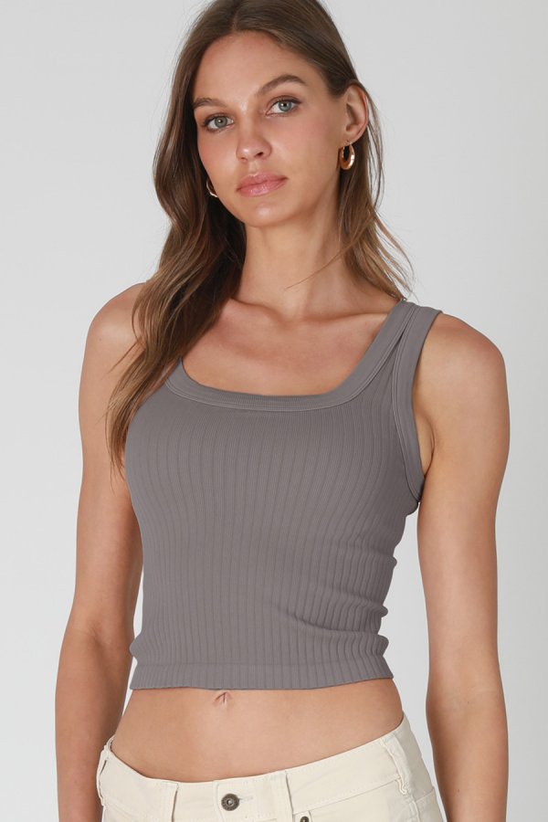 nikibiki Wide Ribbed Tank Top