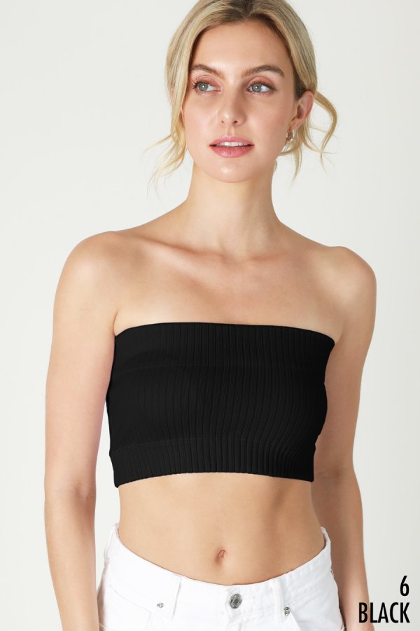 Nikibiki Wide Ribbed Tube Top