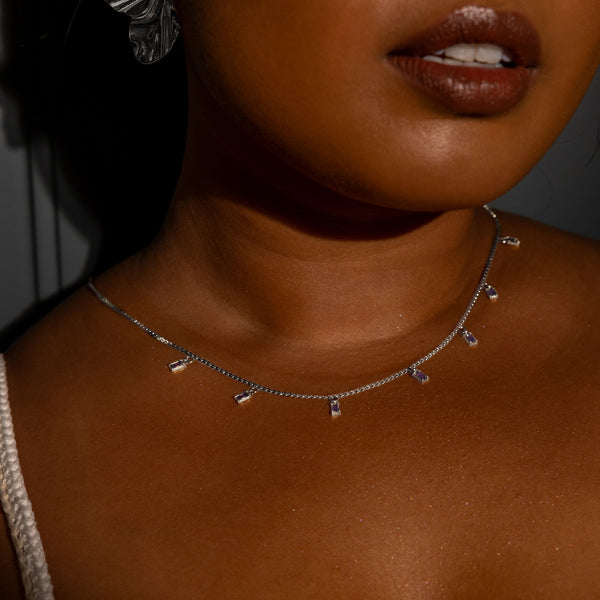 Nikita By Niki AKARI Multi Drop Pendant Necklace - Silver | Clear