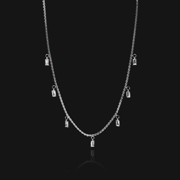nikita by niki AKARI Multi Drop Pendant Necklace - Silver | Clear