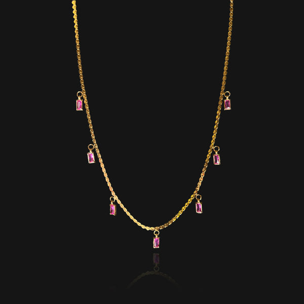 nikita by niki AKARI Multi Pendant Necklace - Gold | Pink