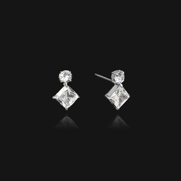 nikita by niki AZURA Rhinestone Stud Earrings - Silver