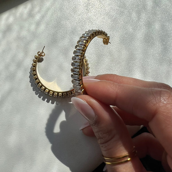 Nikita By Niki Chelsea Statement Hoop Earrings - Gold