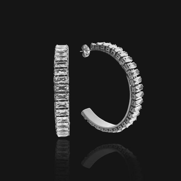 nikita by niki Chelsea Statement Hoop Earrings - Silver