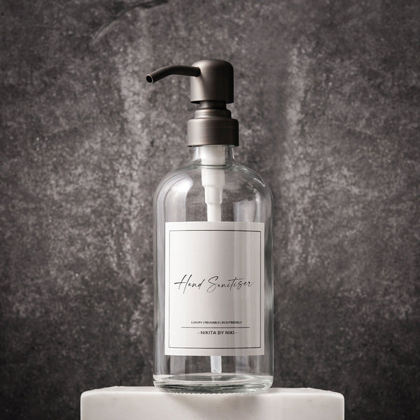 Nikita By Niki Clear Glass Kitchen Or Bathroom Soap Dispensers - Set Of 2