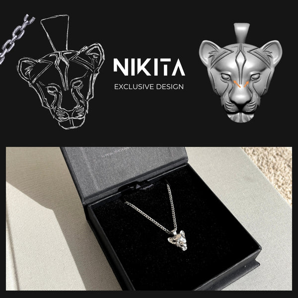 Nikita By Niki I AM COURAGEOUS - LIONESS PENDANT NECKLACE - SILVER
