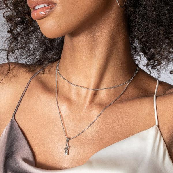 Nikita By Niki I AM DIVINE - WOMAN BODY PENDANT NECKLACE - SILVER