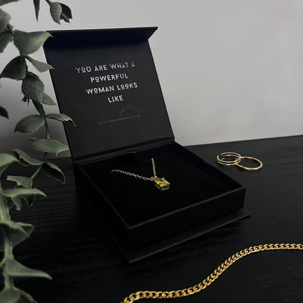Nikita By Niki I AM FOCUSED - CITRINE PENDANT NECKLACE - 18K GOLD PLATED