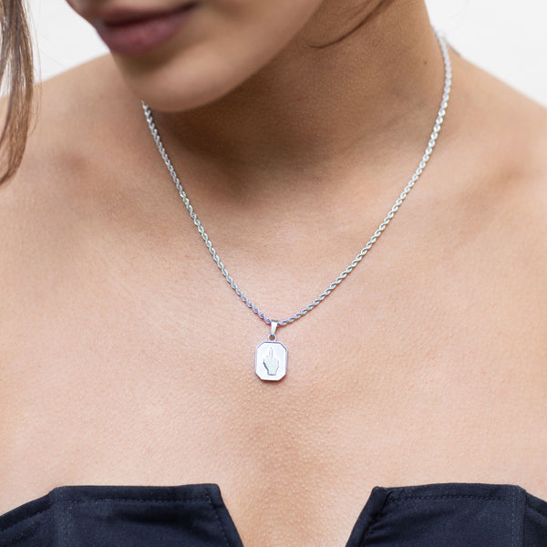 Nikita By Niki I AM SAVAGE - MIDDLE FINGER PENDANT NECKLACE - SILVER