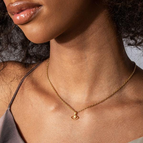 Nikita By Niki I AM SECURE - EVIL EYE PENDANT NECKLACE - 18K GOLD PLATED