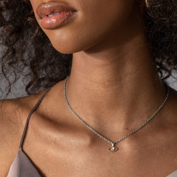 Nikita By Niki I AM SECURE - EVIL EYE PENDANT NECKLACE - SILVER