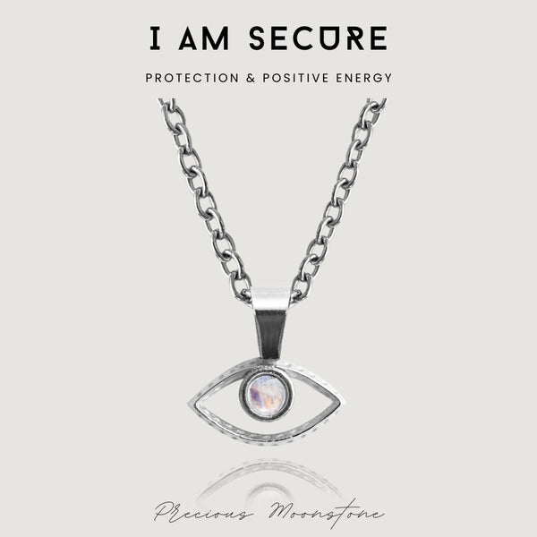 nikita by niki I AM SECURE - EVIL EYE PENDANT NECKLACE - SILVER