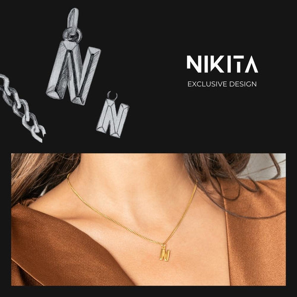 Nikita By Niki I AM UNIQUE - INITIAL PENDANT NECKLACE - SILVER
