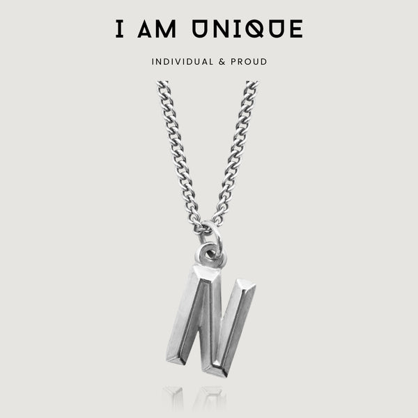 nikita by niki I AM UNIQUE - INITIAL PENDANT NECKLACE - SILVER
