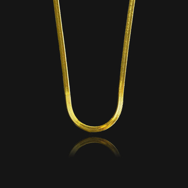 nikita by niki Flat Snake Chain Necklace - Gold