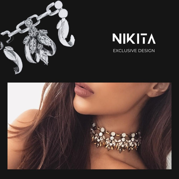 Nikita By Niki LEILANI Choker & Earrings Set