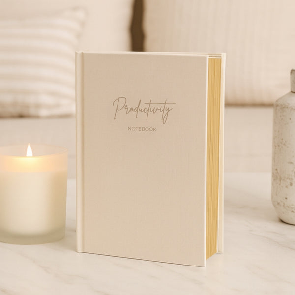 nikita by niki Linen Productivity Lined Notebook