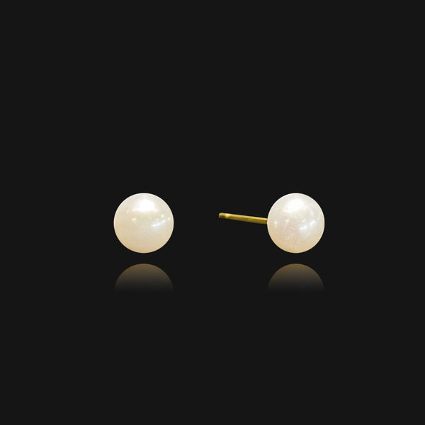 nikita by niki PIA Pearl Stud Earrings - Gold