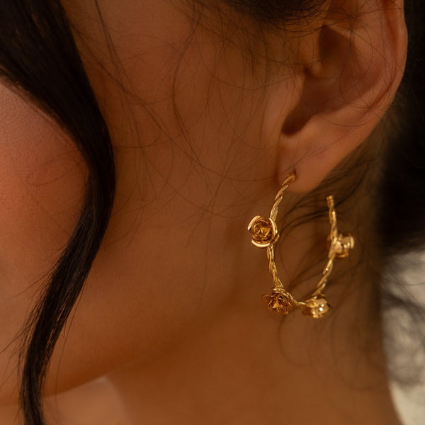 Nikita By Niki ROSETTA Statement Hoop Earrings