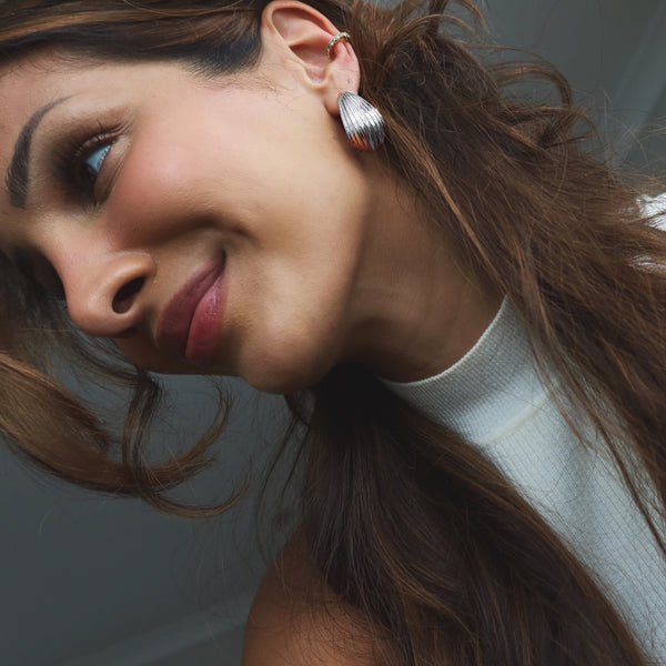 Nikita By Niki SASKIA Statement Earrings - Silver