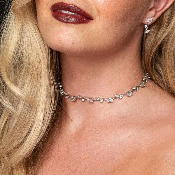 Nikita By Niki VALENTINA Stud Drop Earrings - Silver