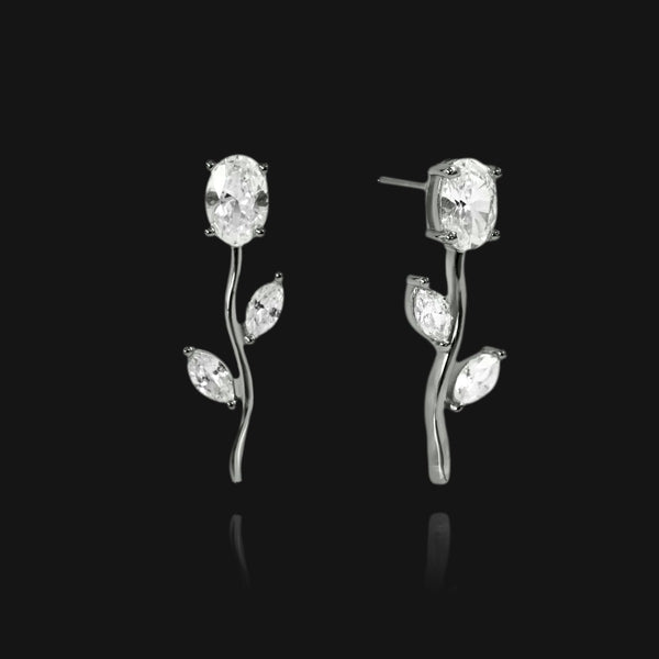 nikita by niki VALENTINA Stud Drop Earrings - Silver