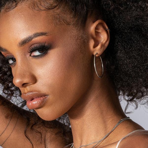 Nikita By Niki Venice Large Hoop Earrings - Silver