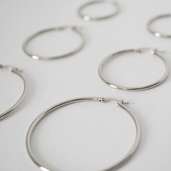 Nikita By Niki Venice Large Hoop Earrings - Silver