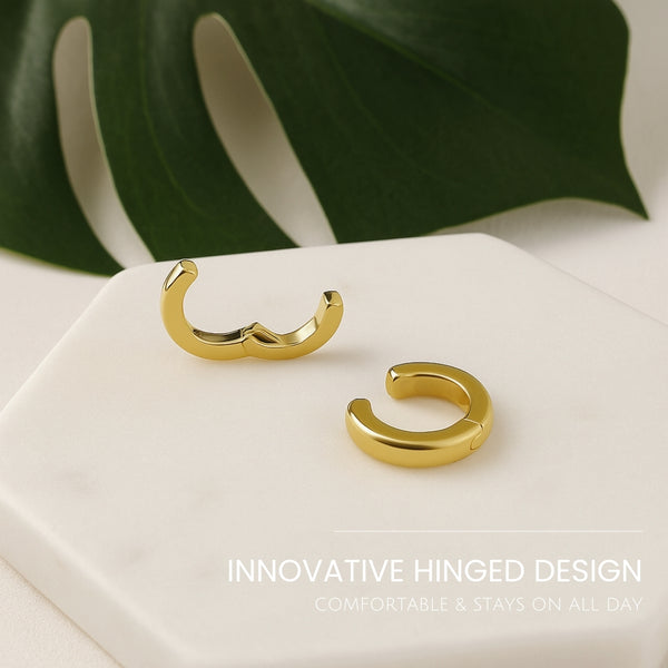 Nikita By Niki Plain Pain-Free Hinged Ear Cuff - Gold