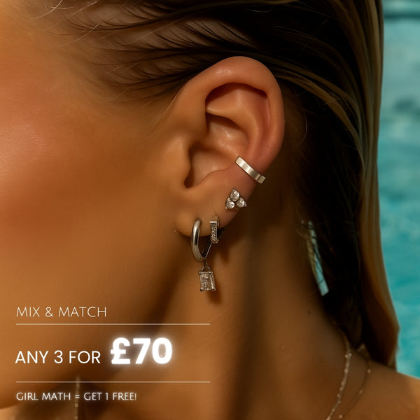 Nikita By Niki Plain Pain-Free Hinged Ear Cuff - Silver