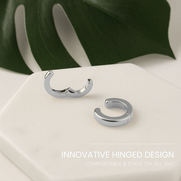 Nikita By Niki Plain Pain-Free Hinged Ear Cuff - Silver