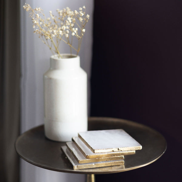 Nikita By Niki Square Clear Quartz Crystal Coaster Set | 3 Colours