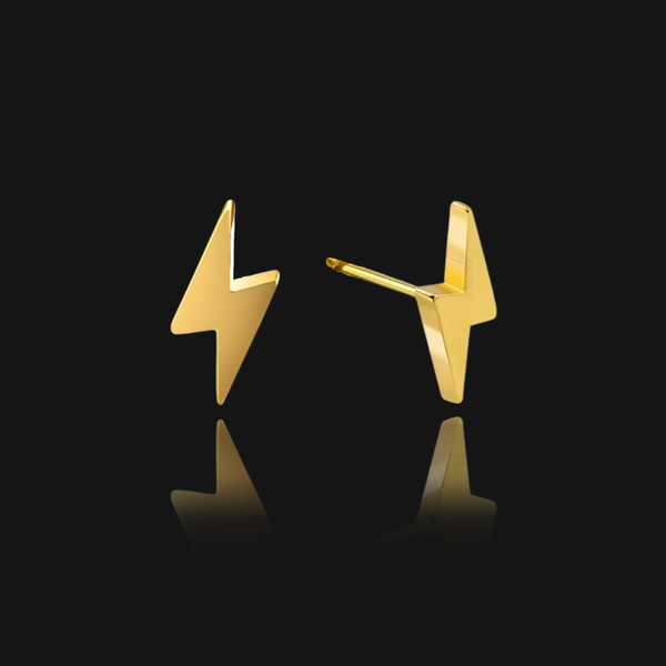 nikita by niki STORM | Lightening Bolt Stud Earrings - Gold