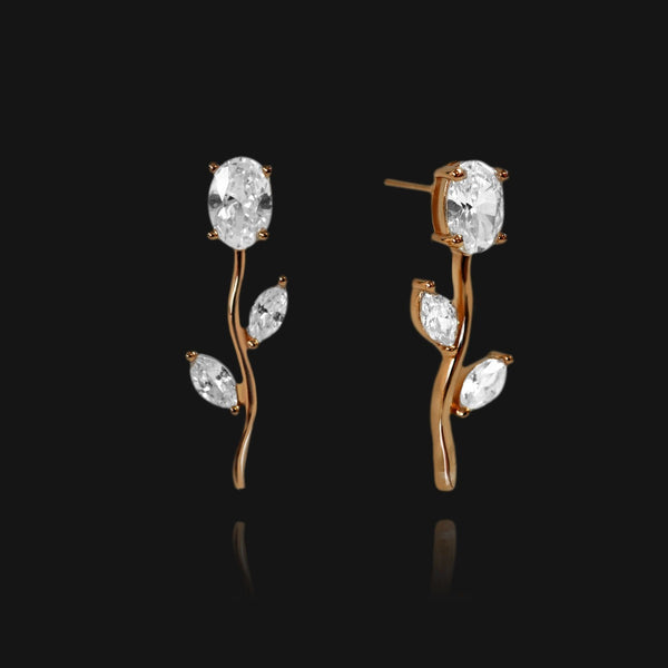 nikita by niki VALENTINA Stud Drop Earrings - Rose Gold