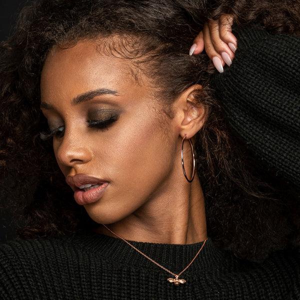 Nikita By Niki Venice Large Hoop Earrings - Rose Gold