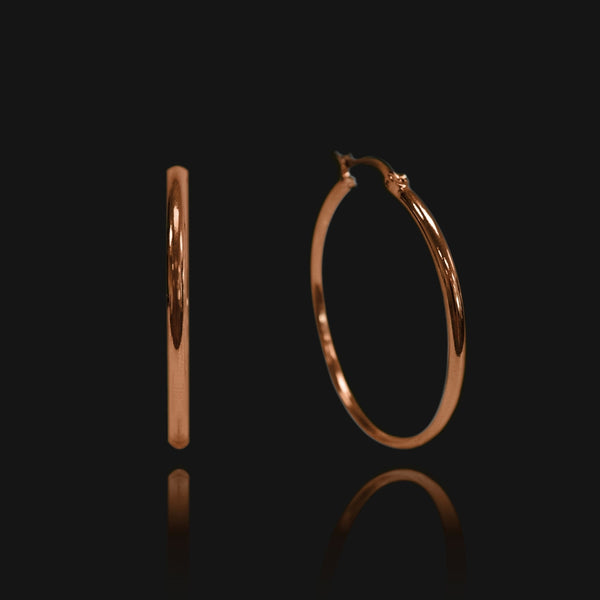 nikita by niki Venice Large Hoop Earrings - Rose Gold