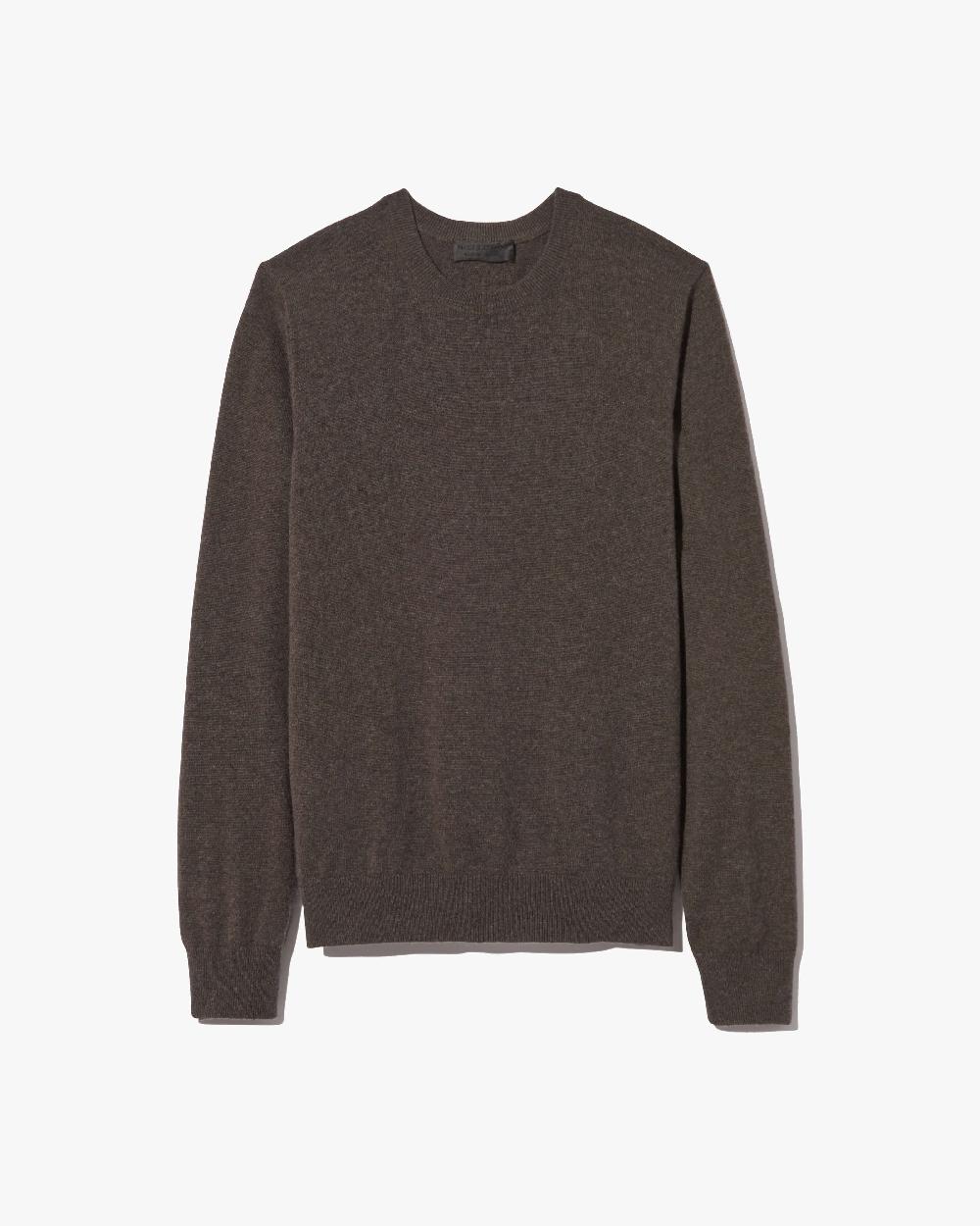 nili lotan JULIUS CASHMERE SWEATER DARK UMBER MELANGE