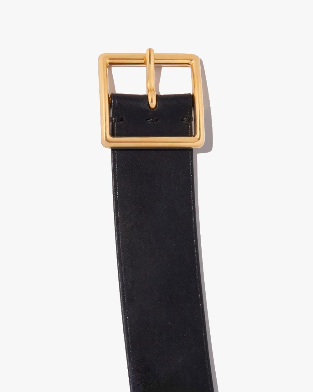 Nili Lotan MARCELA BELT BLACK W/ANTIQUE BRASS BUCKLE