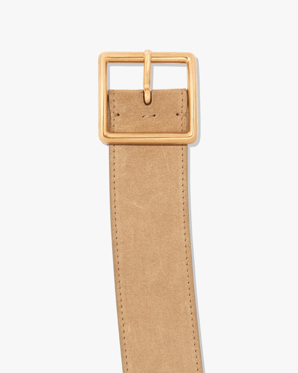 Nili Lotan MARCELA BELT KHAKI W/ ANTIQUE GOLD BUCKLE