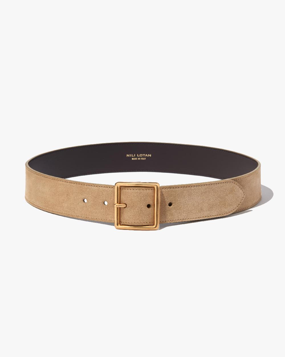 nili lotan MARCELA BELT KHAKI W/ ANTIQUE GOLD BUCKLE