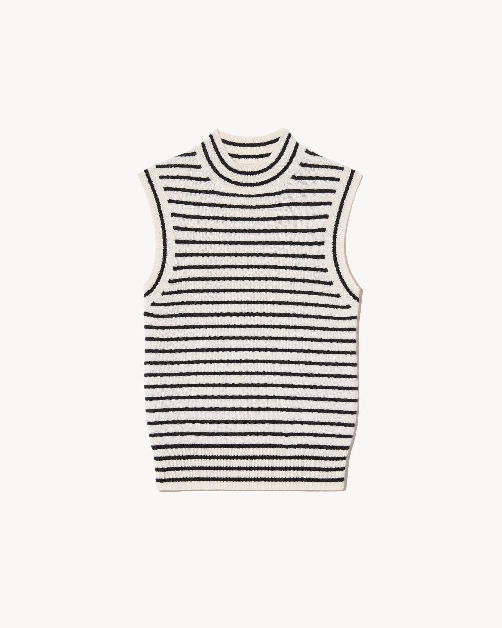 nili lotan MASHA CASHMERE TANK IVORY W/ BLACK STRIPE