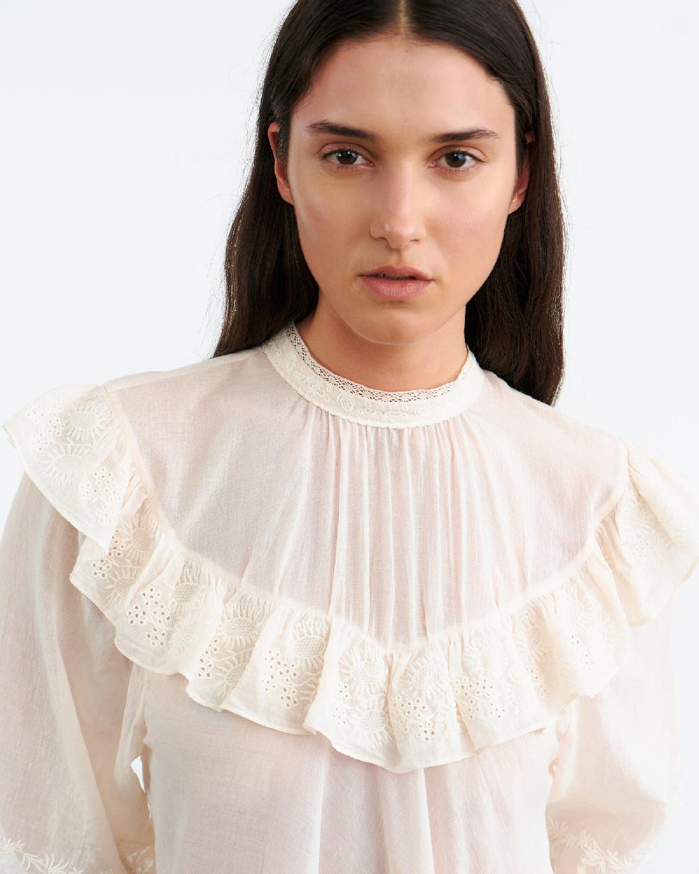 Nili Lotan ALAIN BLOUSE IVORY