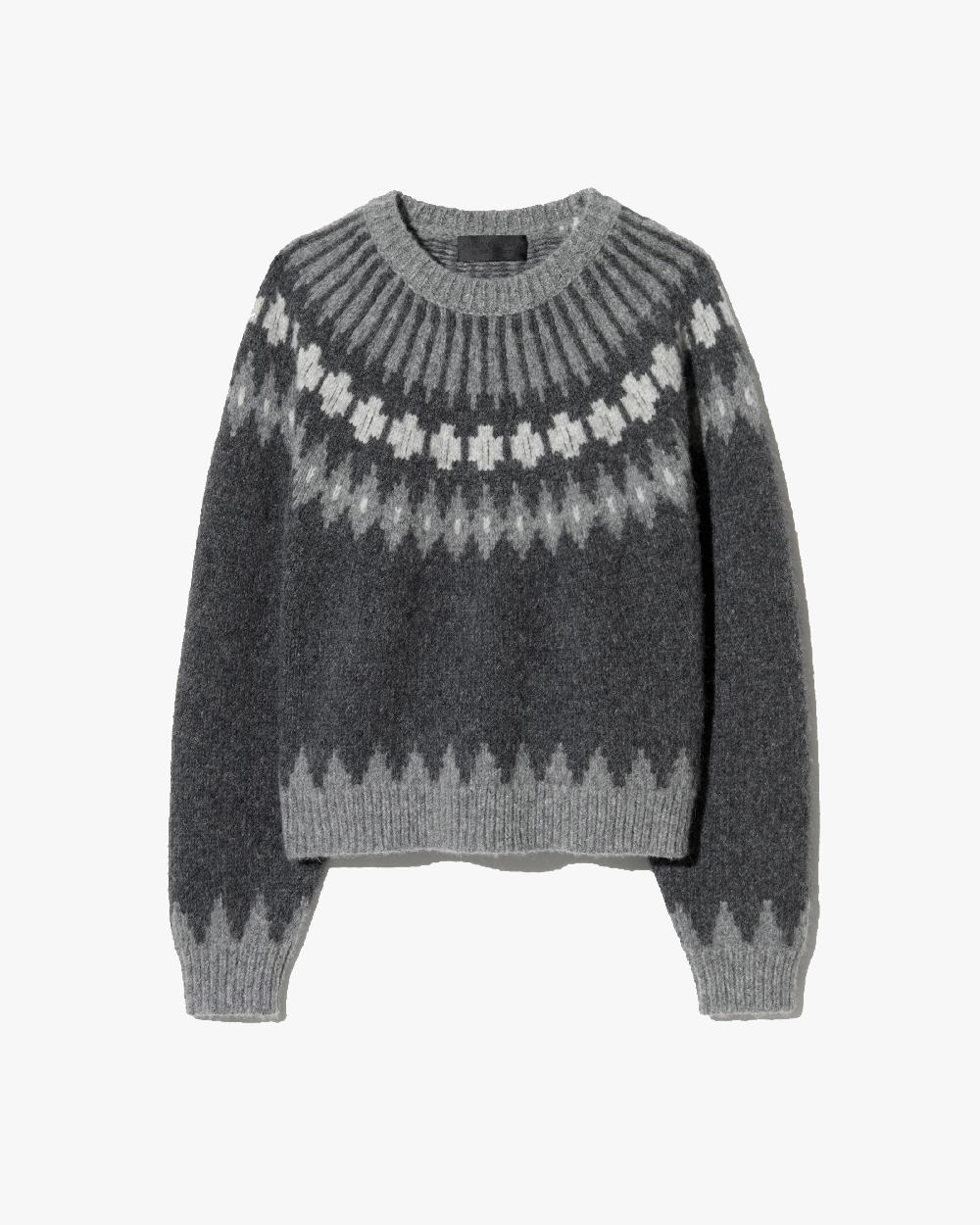 nili lotan ALENA SWEATER LIGHT CAMEL FAIR ISLE
