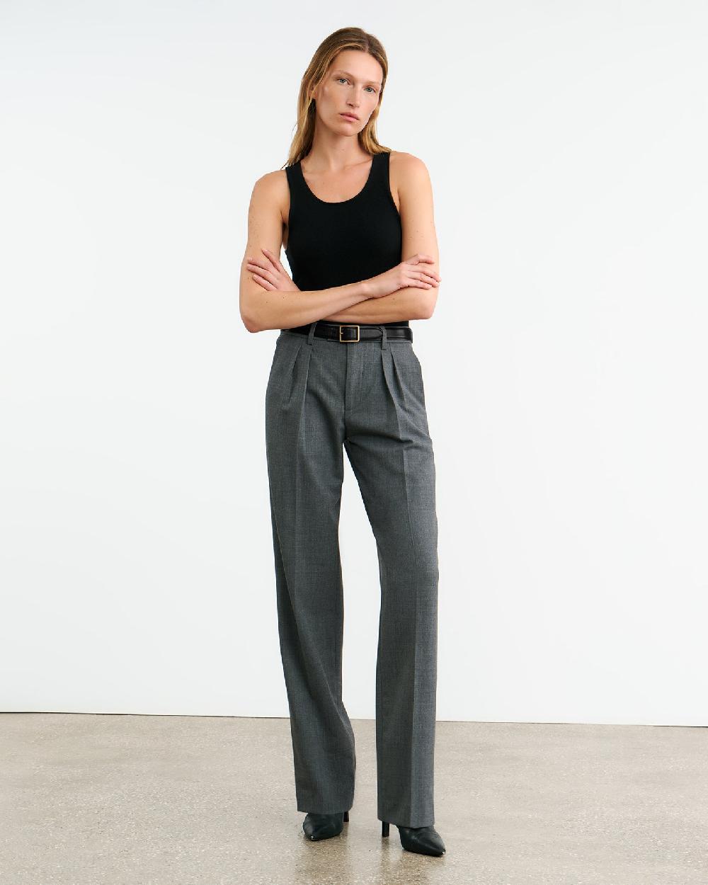 Nili Lotan ALPHONSE WOOL PANT HEATHER GREY