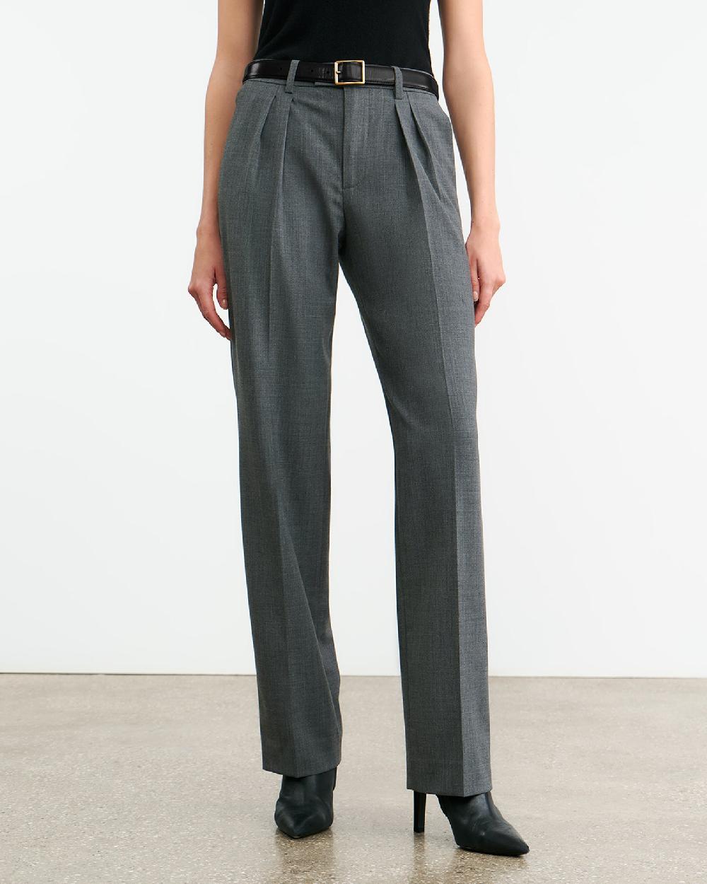 Nili Lotan ALPHONSE WOOL PANT HEATHER GREY