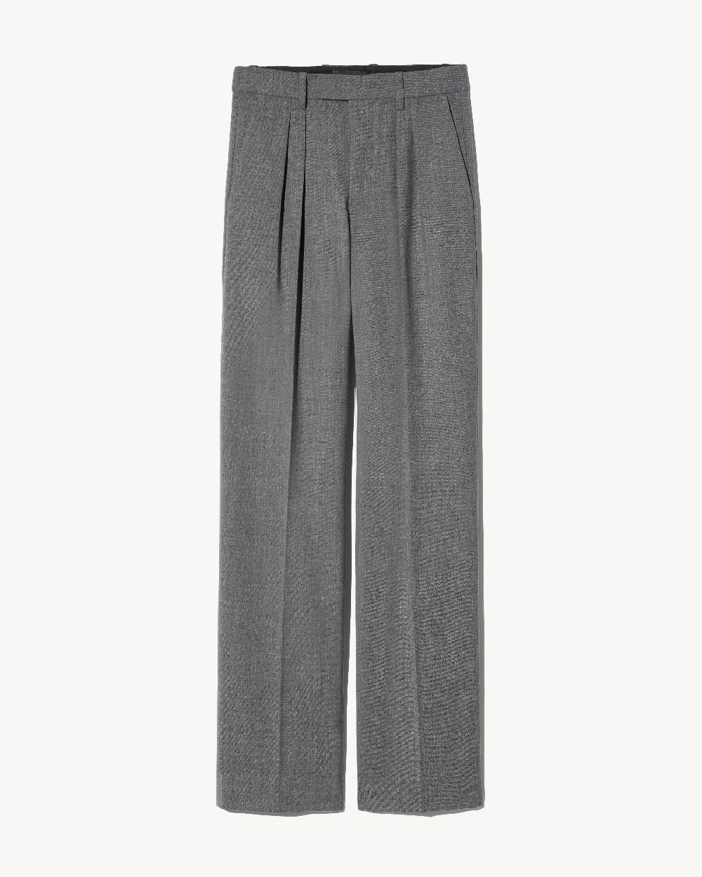 nili lotan ALPHONSE WOOL PANT HEATHER GREY